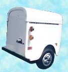 White standard cargo trailer